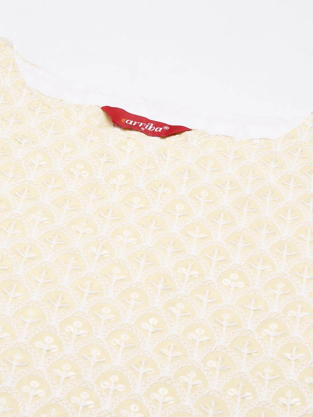 Yellow Embroidered Cotton Kurta | Indian Kurtas for Women