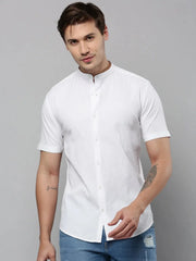 Men White Solid Casual Shirt-SUCKERSHIRT-745-Offwhite