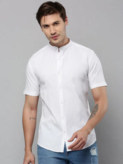 Men White Solid Casual Shirt-SUCKERSHIRT-745-Offwhite