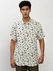 Men White Printed Casual Casual Shirts-JUPITERPRINT-1779-White