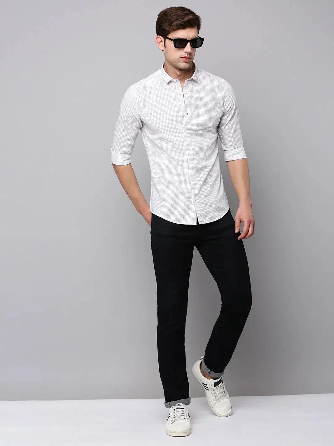 Cream Printed Mens Shirt - Stylish Cotton Printed Shirt