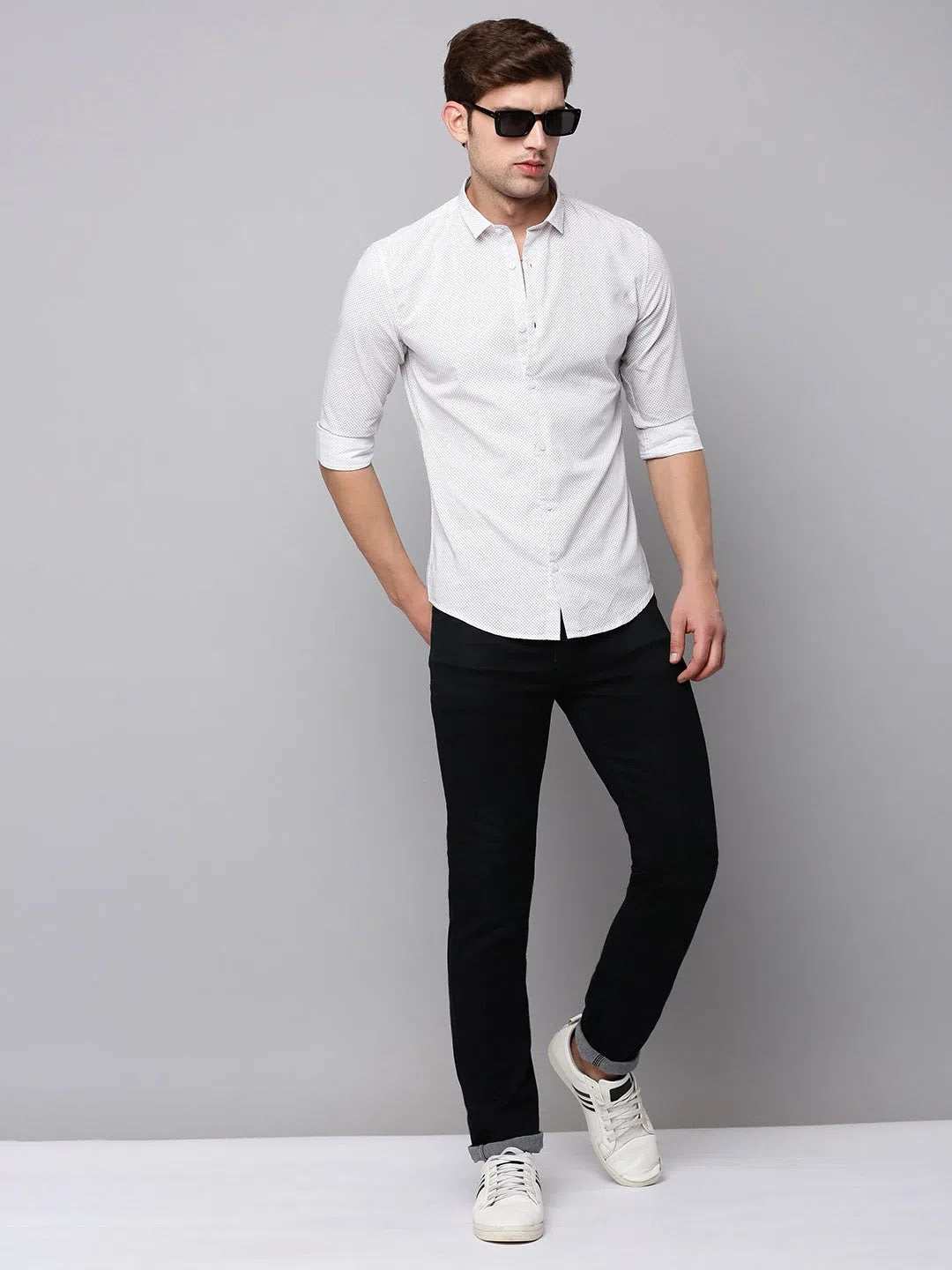Cream Printed Mens Shirt - Stylish Cotton Printed Shirt