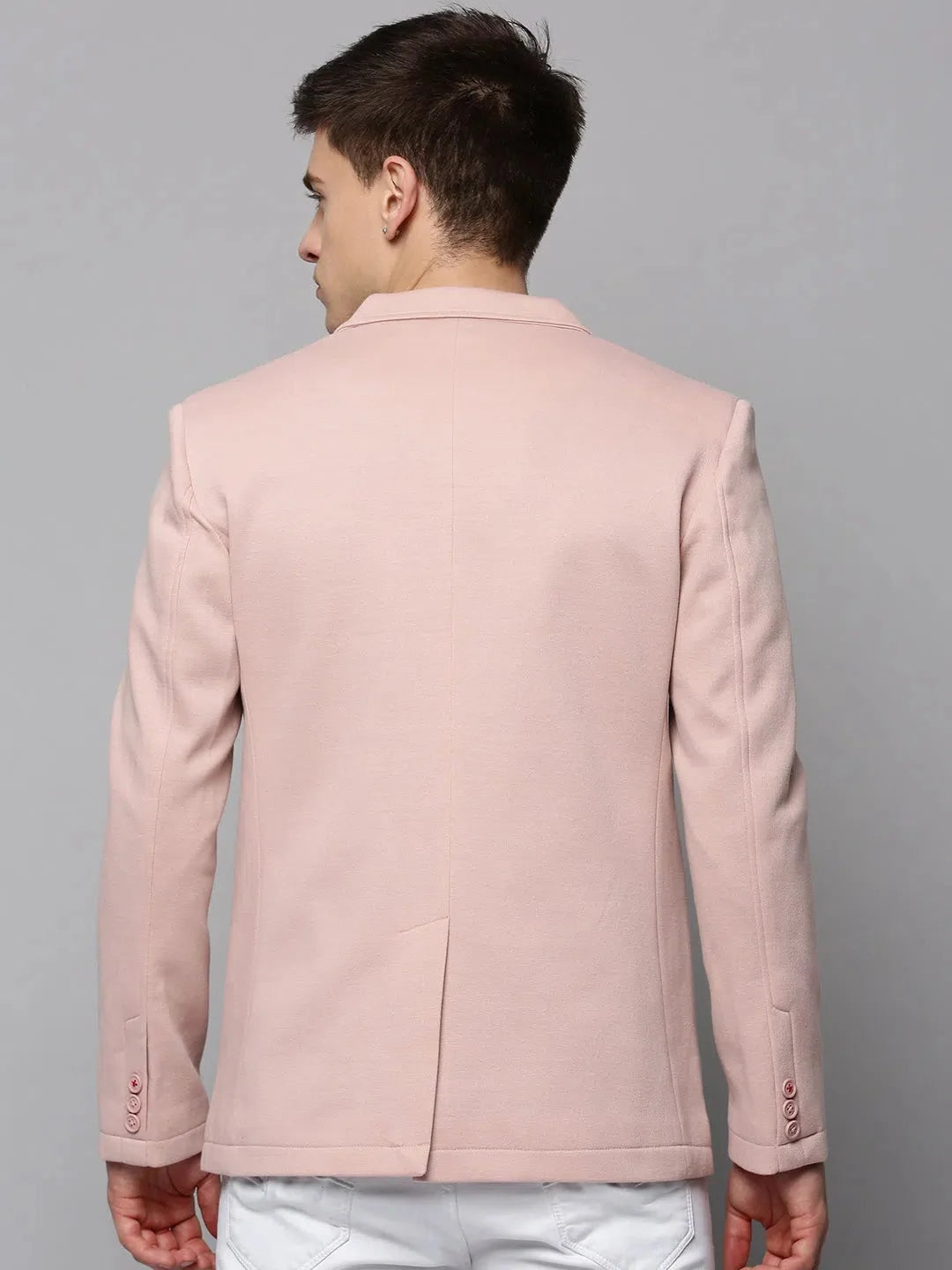 Pink Solid Cotton Nehru Jacket | Men's Ethnic Wear - DesiQlo