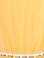 Yellow Mulmul Cotton Soft Saree With Patch Work Borders-MA62MCT33830019