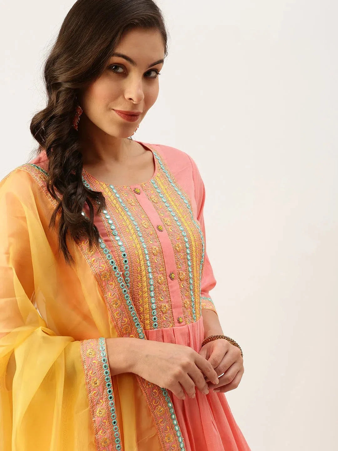 Women's Pink Solid Kurta Sets | Cotton Indian Kurta Sets