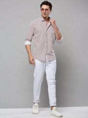 Men White Printed Casual Shirt-RTRPRINT-4838-White