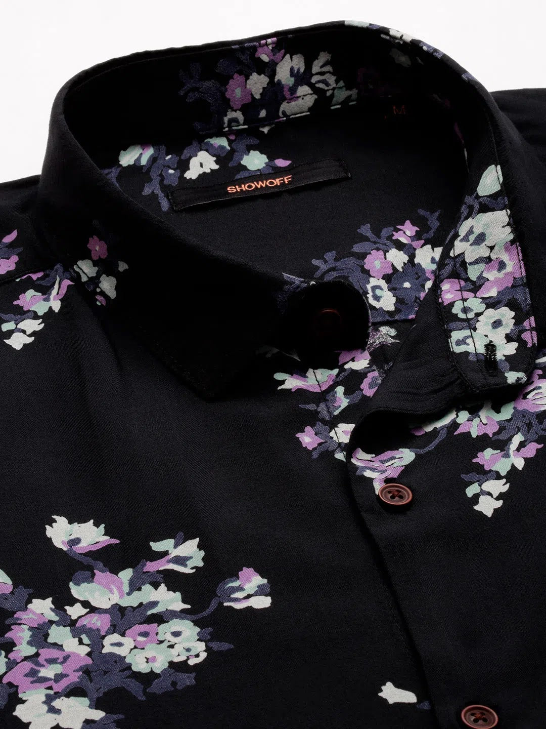 Men's Black Printed Cotton Shirt | Casual Printed Shirt