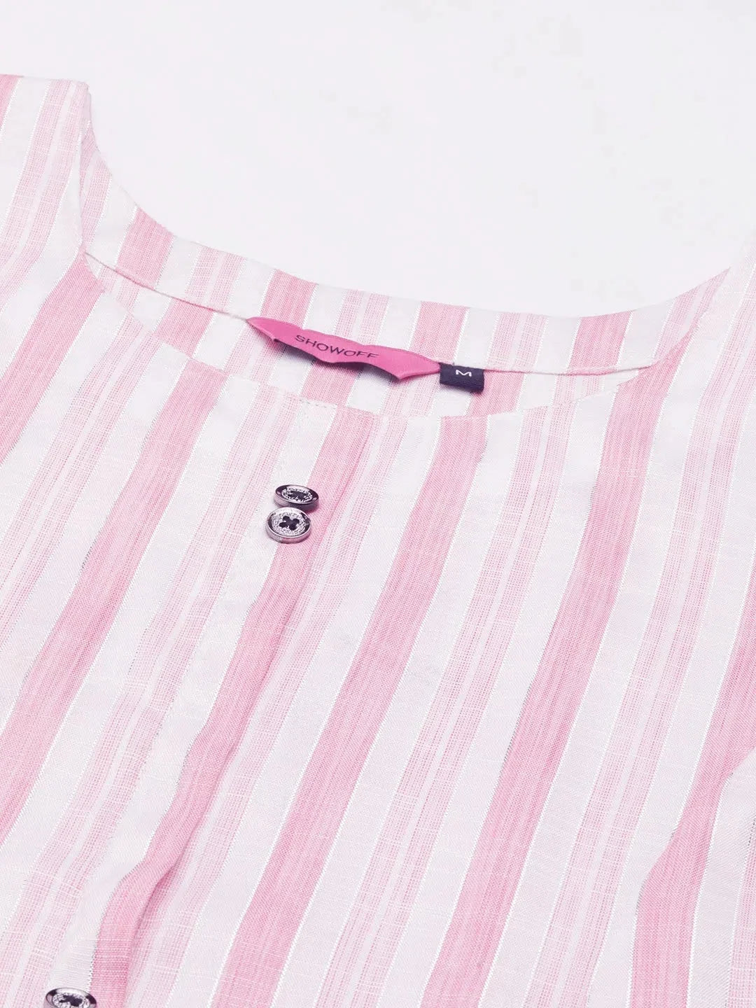 Pink Striped Cotton Kurta - Stylish Indian Kurta for Women