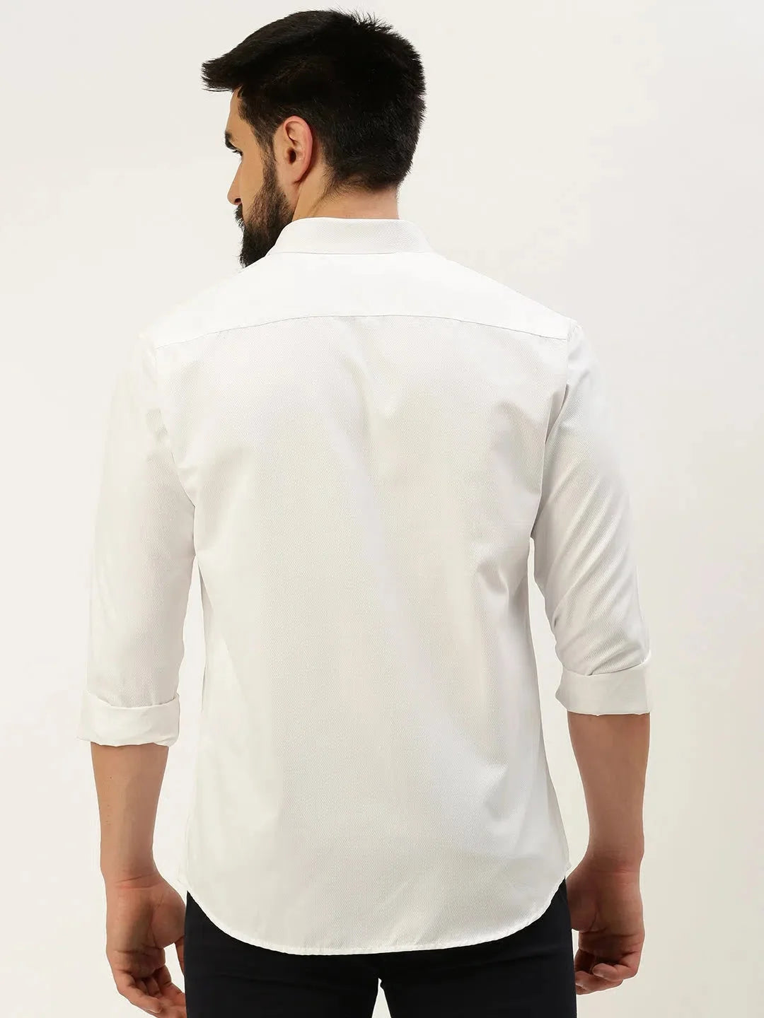 Trending Men's White Solid Cotton Shirt | Casual & Formal Shirts