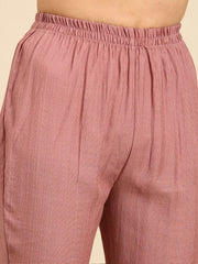 Women's Mauve Embroidered Kurta SetKC-884-Mauve