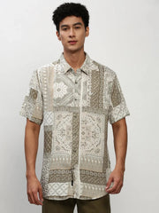 Men White Printed Casual Casual Shirts-JUPITERPRINT-1783-White