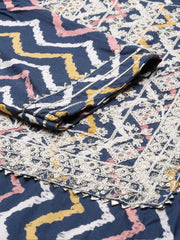 Women's Teal Printed Kurta Set-BCSK-1573-Teal