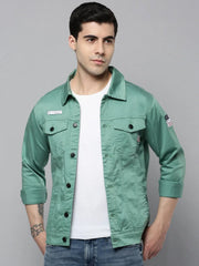 Men Green Solid Casual Shirt-KZ-12067-Green