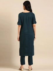 Women's Green Printed Kurta SetKC-795-Green