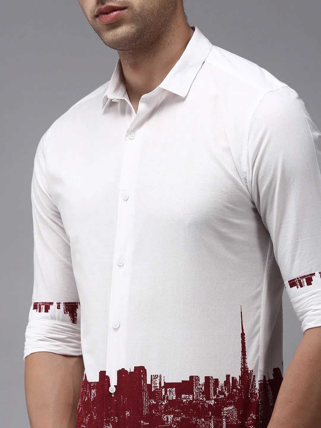 White Solid Cotton Mens Shirt | DesiQlo Casual Shirt