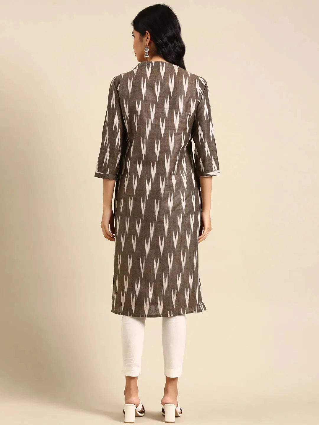 Grey Solid Cotton Kurta | Women's Indian Kurtis Online