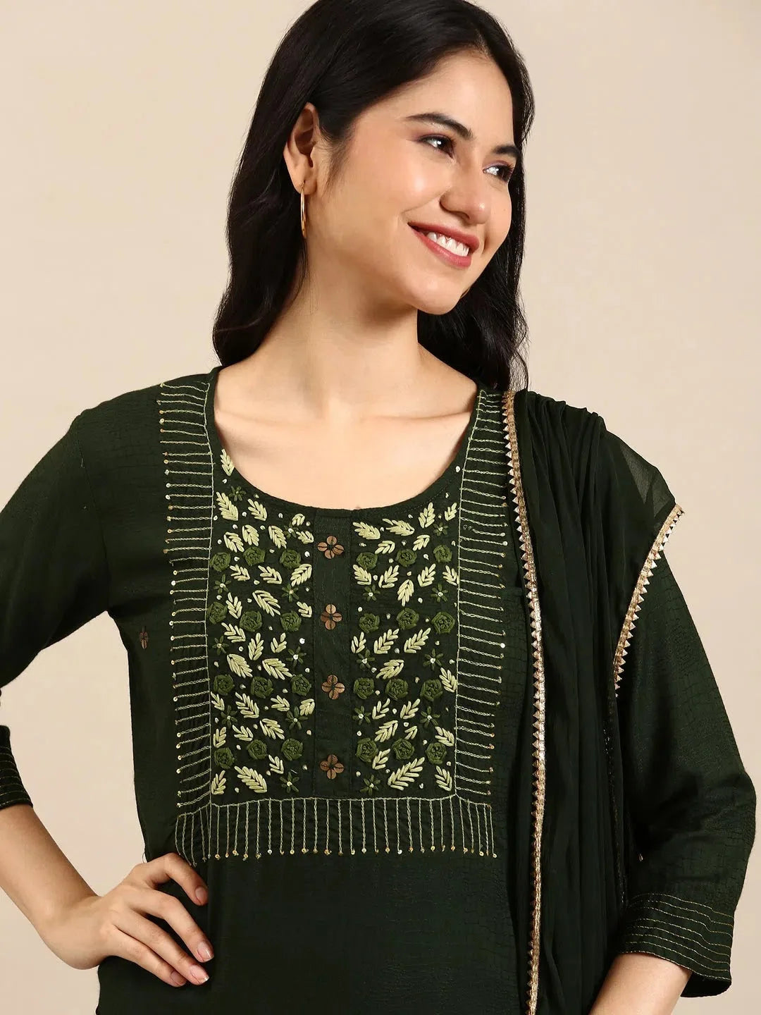 Green Solid Kurta Set | Women's Cotton Kurta Sets Online