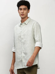 Men White Floral Casual Casual Shirts-AMALTHEA-1805-Offwhite