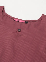 Women's Purple Solid Kurta SetKC-3327-Mauve