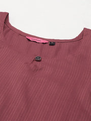 Women's Purple Solid Kurta SetKC-3327-Mauve