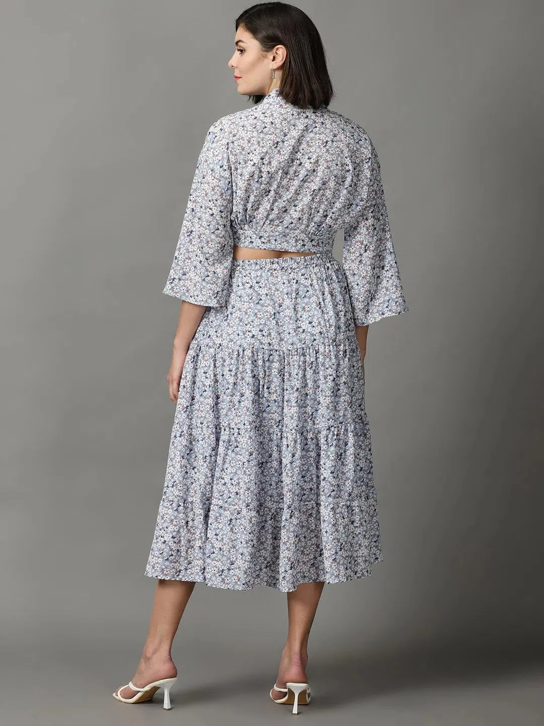 Blue Printed Co Ord Sets for Women | Viscose Two Piece Sets