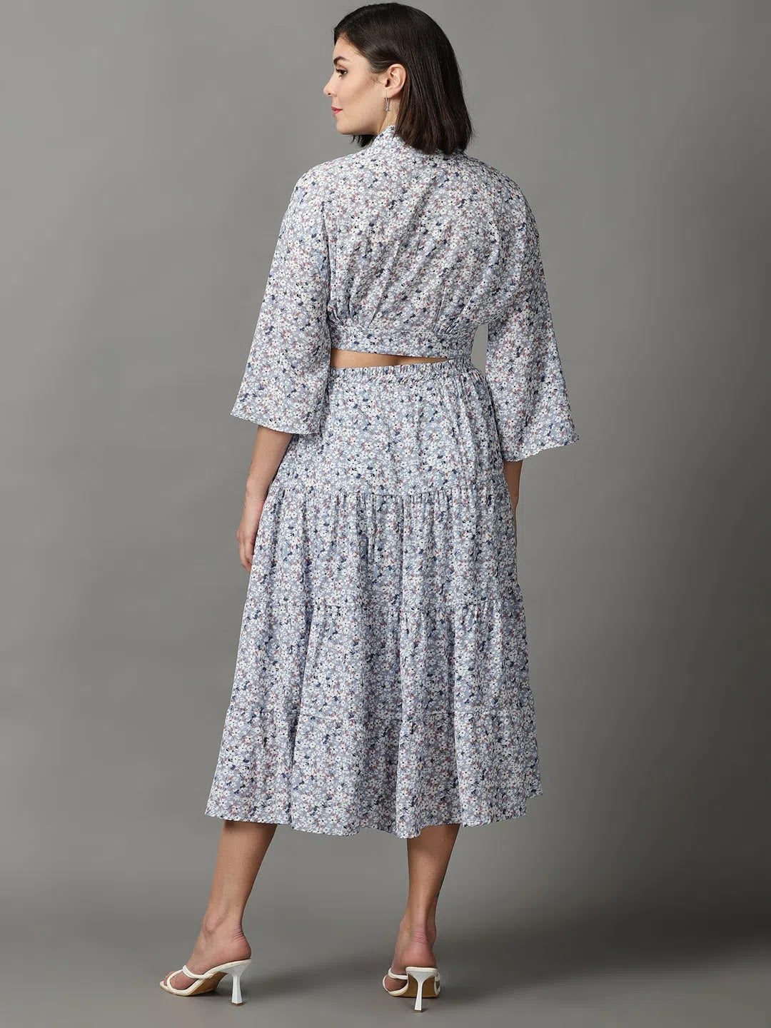 Blue Printed Co Ord Sets for Women | Viscose Two Piece Sets