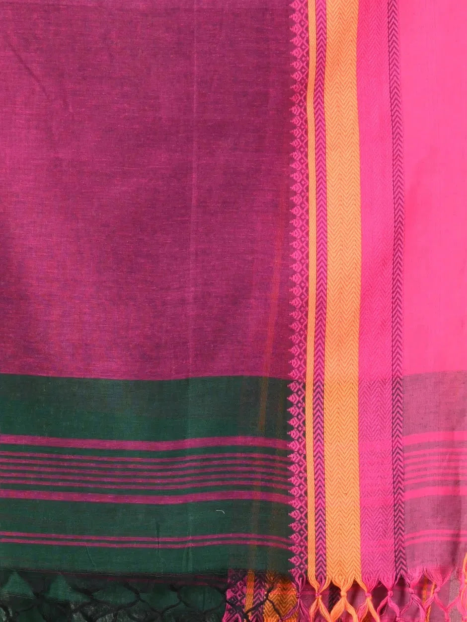 Off White Cotton Saree with Temple Border | Indian Sarees
