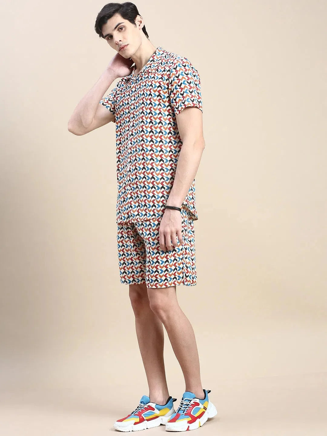 Men's Multi Printed Casual Co ord Set | Cotton Co ord Sets