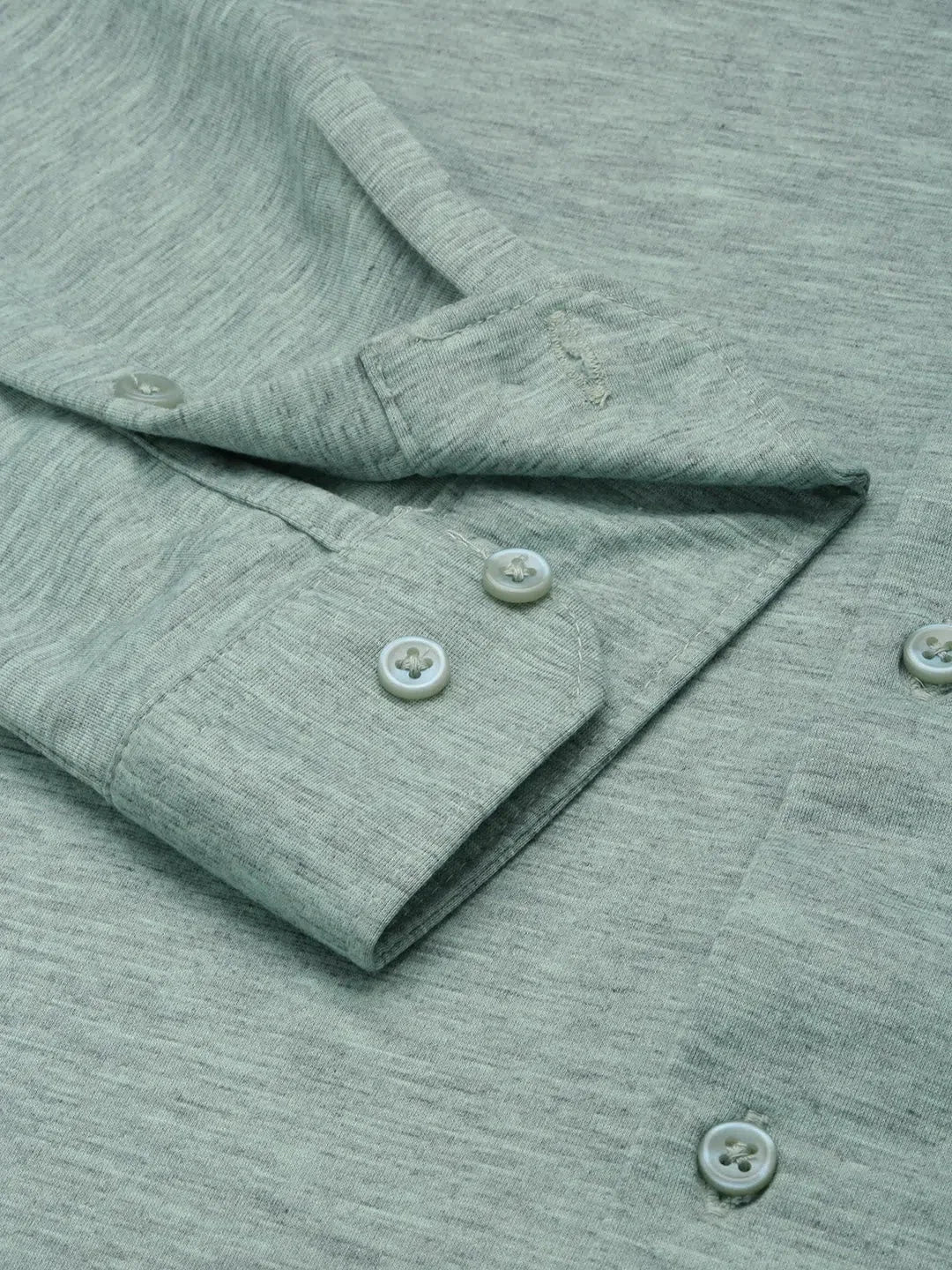 Men's Green Solid Cotton Casual Shirt | Comfort Fit