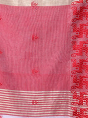 White Bengali Style Cotton Soft Saree With Kashful Borders-MA62CT33550040