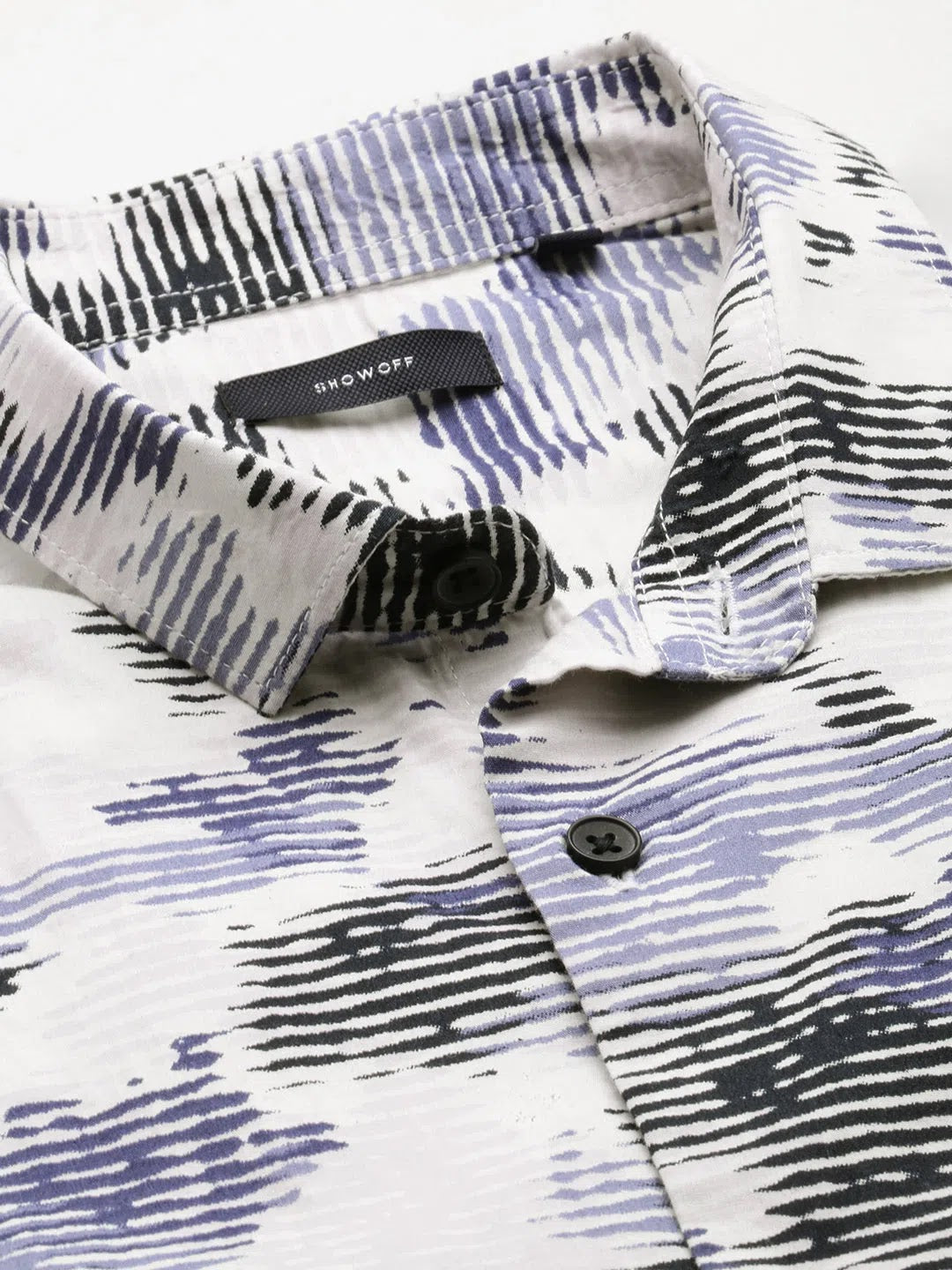 Premium White Printed Mens Shirt - Cotton Casual Shirt | DesiQlo