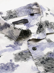 Men White Printed Casual Shirt-TKTPRINT-111-Offwhite
