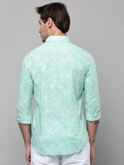 Men Green Printed Casual Shirt-RTRPRINT-4836-Green
