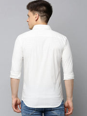 Men White Printed Casual Shirt-FLIORIONIEPRINT-3509-Offwhite