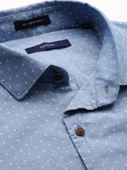 Men Blue Printed Casual Shirt-ELICAPRINT-4815-Blue