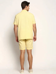 Men Yellow Solid Co ordSet-AARIN-1759-Yellow