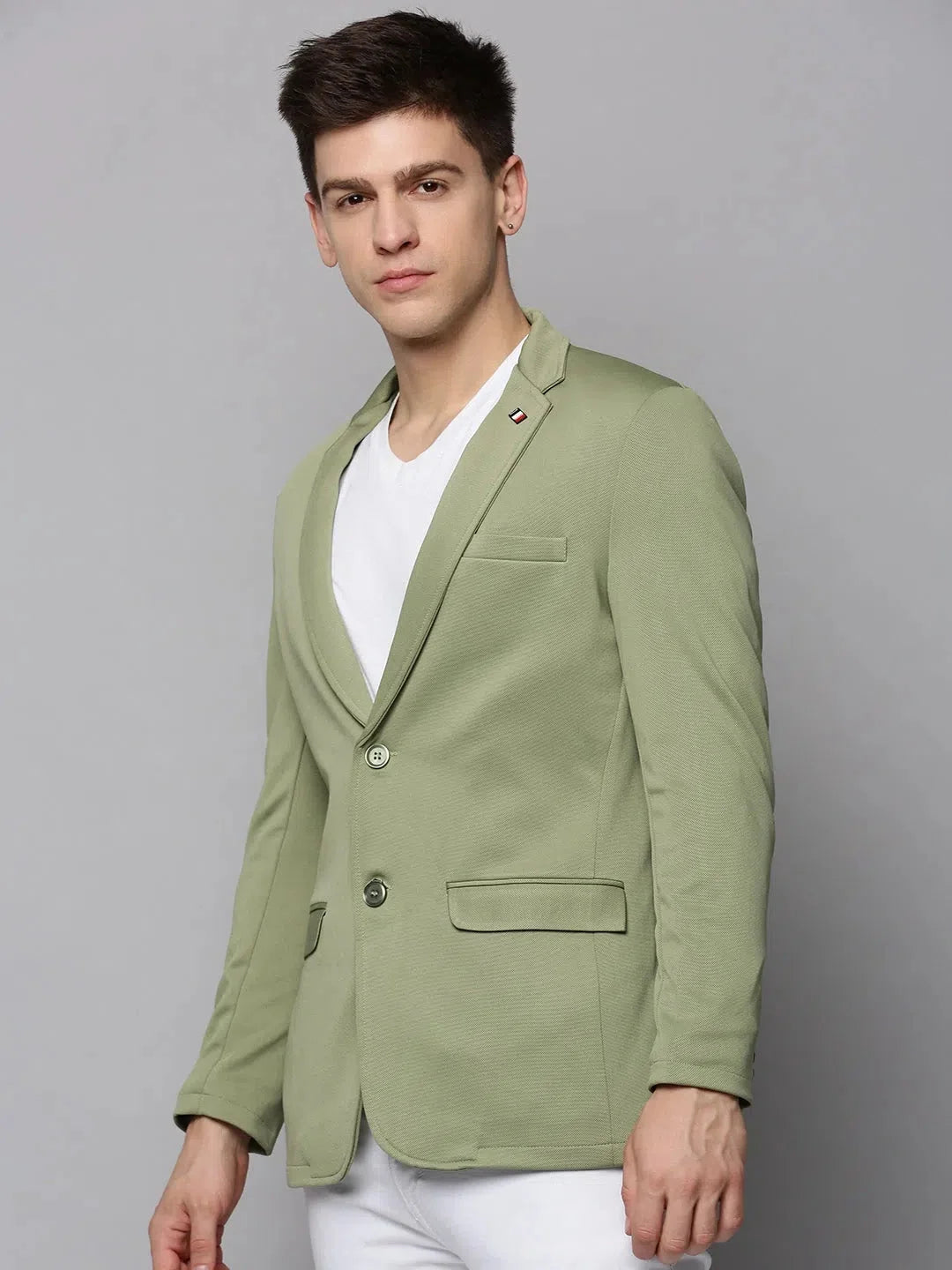 Green Cotton Nehru Jacket | Men's Ethnic Wear Online- DesiQlo
