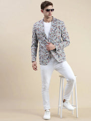 Men Multi Printed Casual Blazer-SOBLZ-71-8-Multi