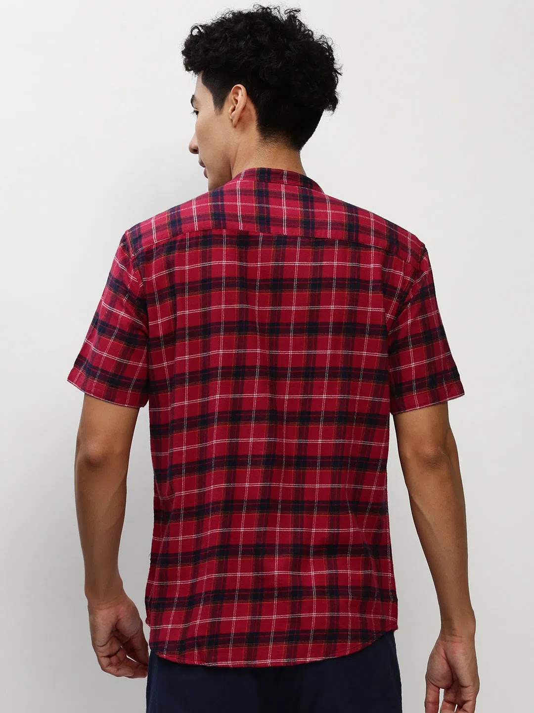 Red Checked Cotton Shirt | Mens Casual Formal Shirt DesiQlo