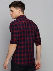 Men Navy Checked Casual Shirt-DALTONCHECKS-4104-Navyblue