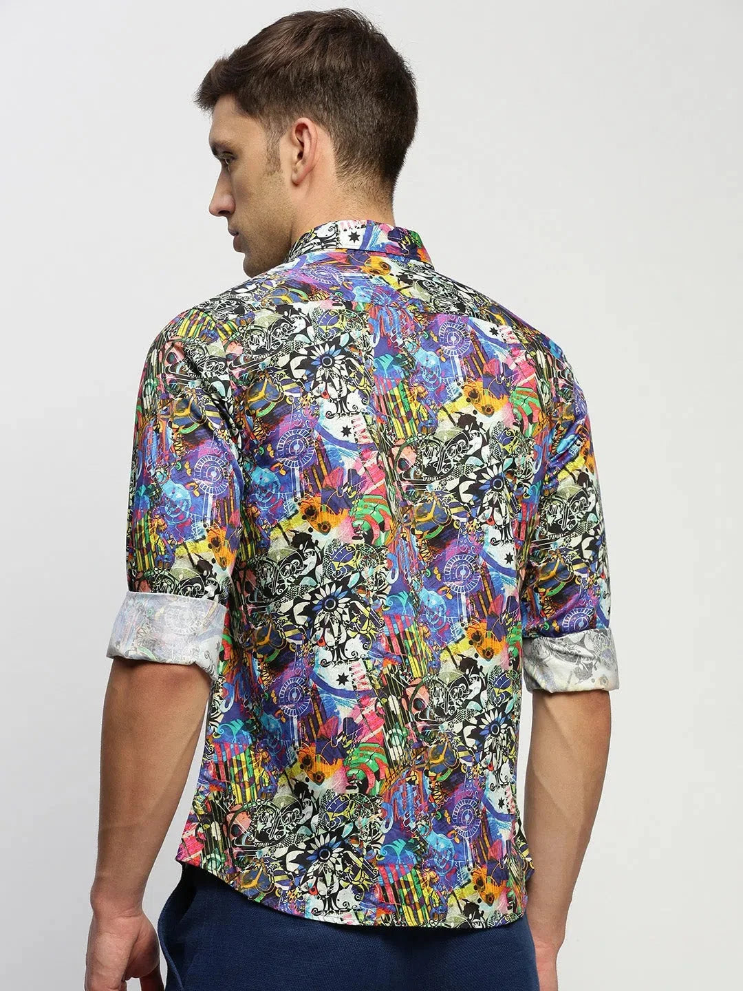 Men's Multi Printed Cotton Shirt | Casual Printed Shirt