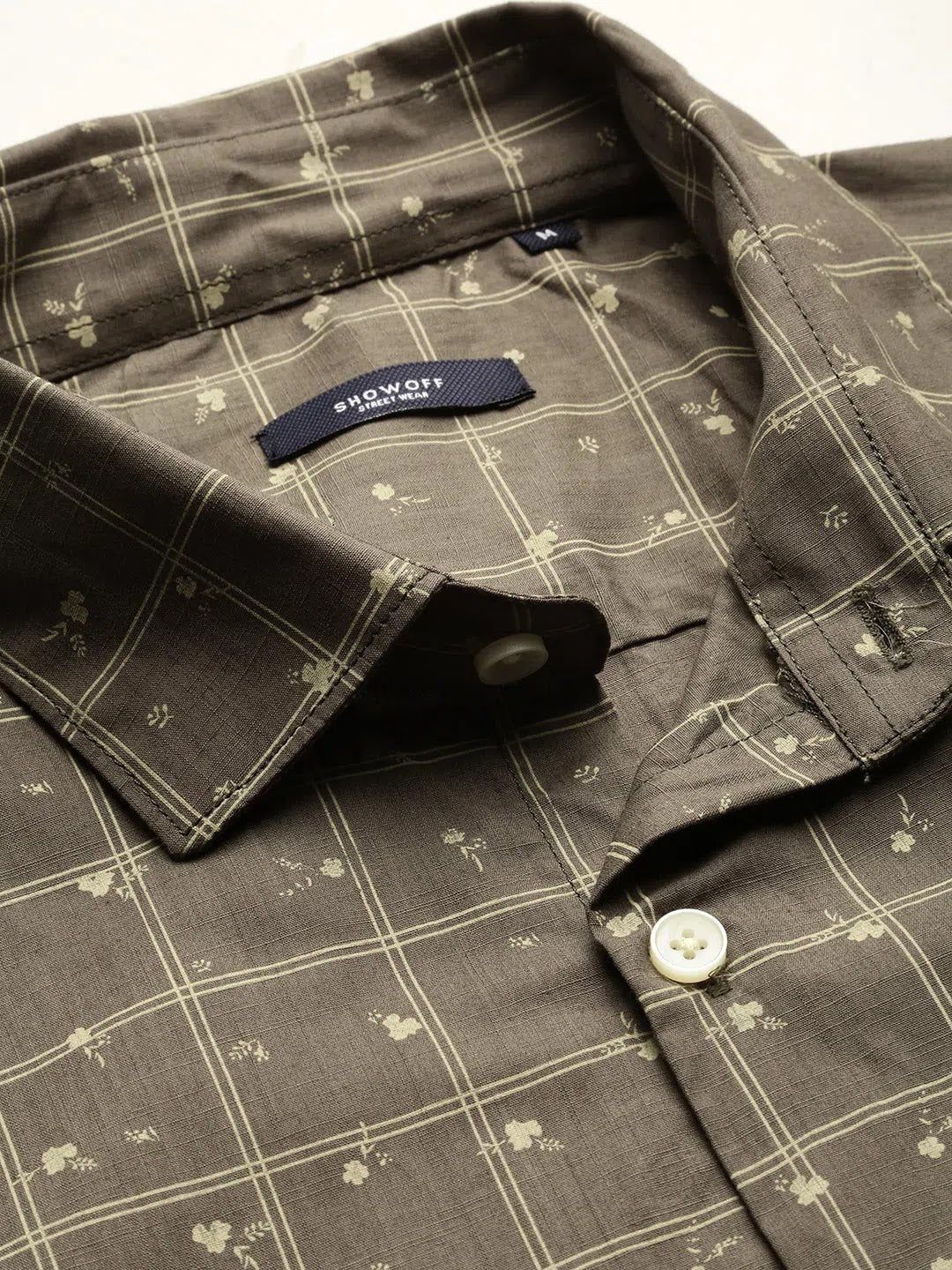 Green Checked Mens Shirt - DesiQlo Cotton Casual Shirt 