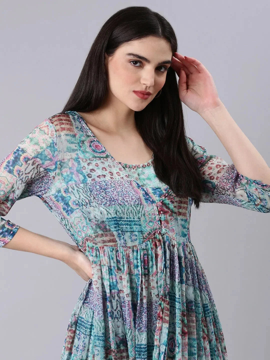 Sea Green Printed Co-ords: Women's Two Piece Sets Online