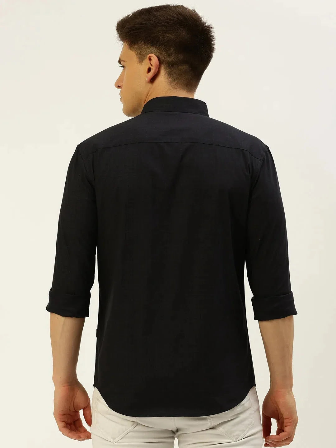 Mens Navy Checked Cotton Shirt | DesiQlo Formal Shirts