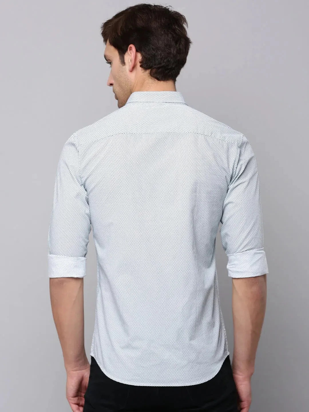 Charming White Printed Mens Shirt - Casual Cotton Shirt | DesiQlo