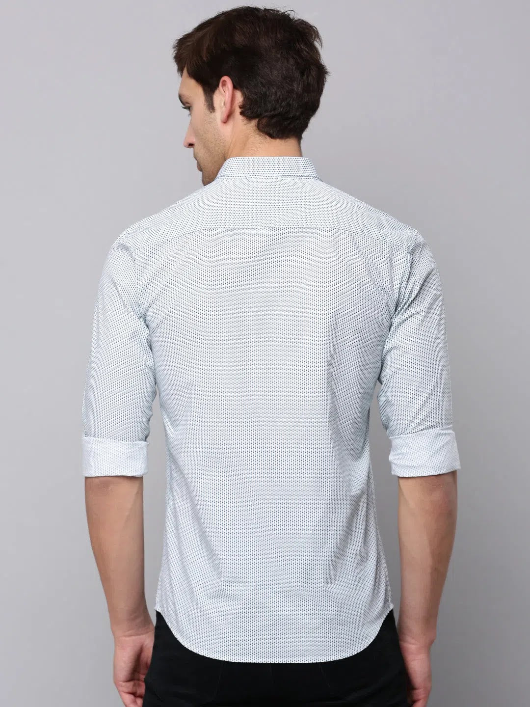 Charming White Printed Mens Shirt - Casual Cotton Shirt | DesiQlo