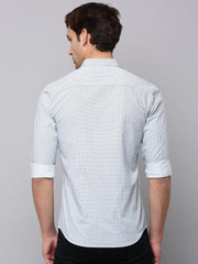 Men White Printed Casual Shirt-TKTPRINT-113-White