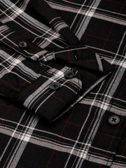 Men Black Checked Casual Shirt-DALTONCHECKS-4079-Black
