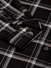 Men Black Checked Casual Shirt-DALTONCHECKS-4079-Black