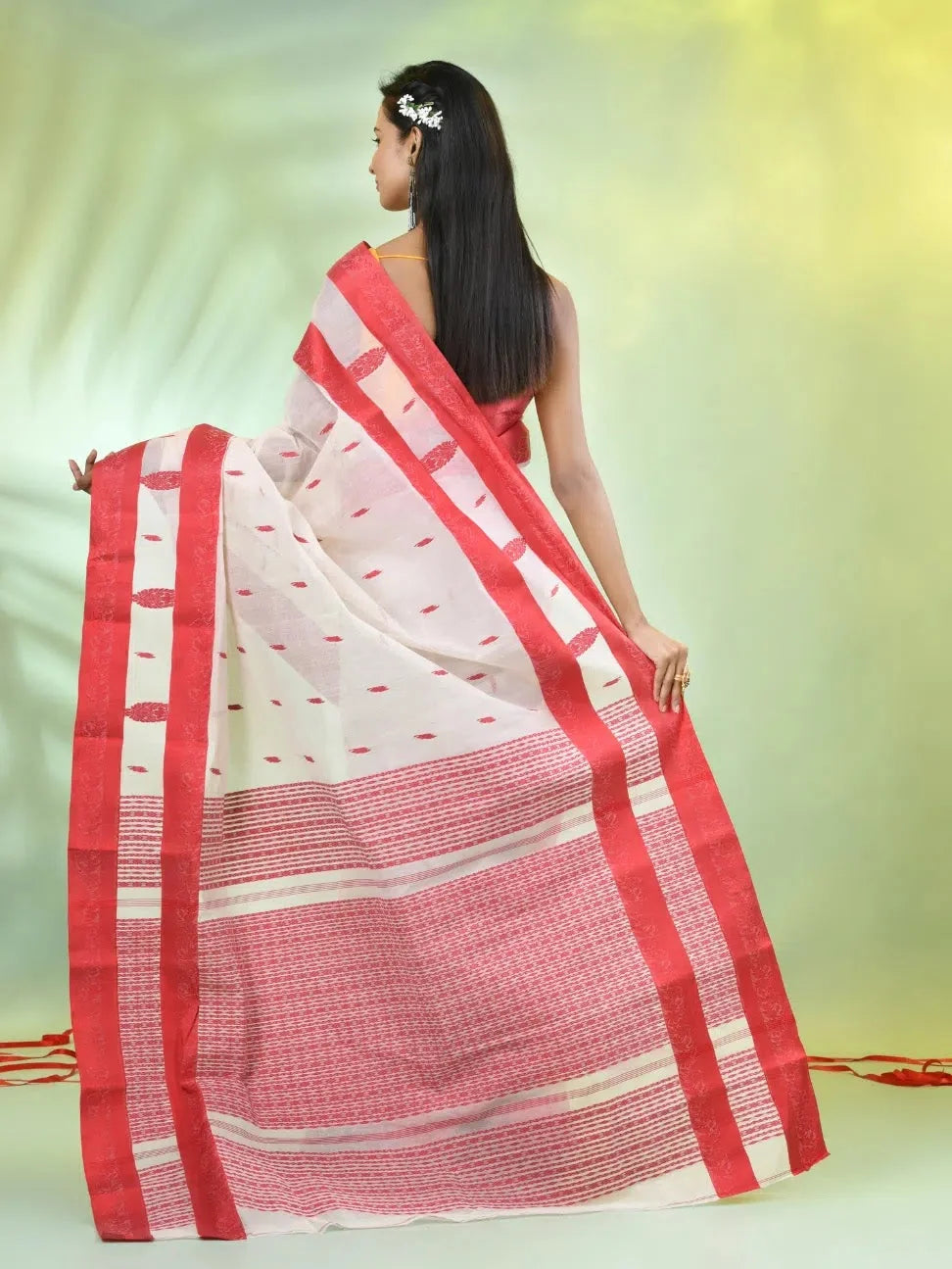 Off White Cotton Saree - Designer Sarees India